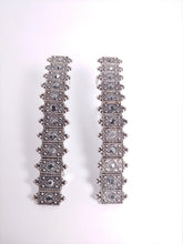 Load image into Gallery viewer, Black Onyx Hair Barrette, Silver Hair Barrettes, Vintage Style Barrette,