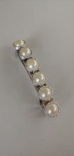 Load image into Gallery viewer, Pearl Barrettes, Silver and Pearl, Beaded Barrettes, Beaded Clips, Wedding Clips, Barrettes, Bridal Barrettes, Wedding Hair Barrettes