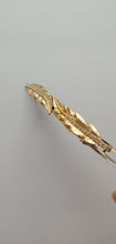Load image into Gallery viewer, Feather Rhinestone Barrettes, Gold -Tone Barrettes, Feather Hair Accessory