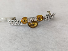 Load image into Gallery viewer, Yellow Mouse Ears Barrette Set for Little Girls, Children Rhinestone Hair Accessories