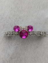 Load image into Gallery viewer, Pink Crystal Mouse Ears Barrette Set for Little Girls, Rhinestone Barrettes for Her,