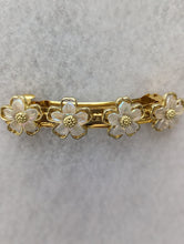 Load image into Gallery viewer, Yellow & White Floral Hair Barrette , Gold-Tone Summer Hair Clips for Her