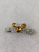 Load image into Gallery viewer, Yellow Mouse Ears Barrette Set for Little Girls, Children Rhinestone Hair Accessories