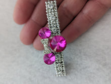 Load image into Gallery viewer, Pink Crystal Mouse Ears Barrette Set for Little Girls, Rhinestone Barrettes for Her,