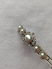 Load image into Gallery viewer, Grey Bridal Hair Barrettes, Wedding Hair Accessories, Silver & Pearl Wedding Hair Clips