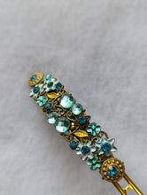 Load image into Gallery viewer, Aquamarine Floral Barrette, Aquamarine Hair Clips, Blue Flowers Barrettes, Vintage Style Barrette, Barrettes for Mother's Day,
