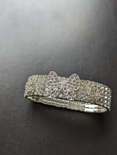 Load image into Gallery viewer, Silver Stretchy Bracelet, OSFA Silver Bracelet, Stretchy Bracelet, Sparkling Jewelry, Crystal Butterfly, Rhinestone Bracelet for Women