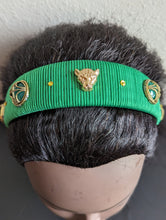 Load image into Gallery viewer, Green Designer Headband, Trendy Rhinestone Headband, , Colorful Headbands for women, Elegant Nonslip Headbands for Her