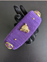 Load image into Gallery viewer, Wide Designer Headband for Her, Trendy Hairband, Elegant Embellished Headbands, Purple Headdress, Woven Hair Accessories,