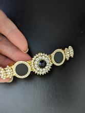 Load image into Gallery viewer, Vintage Style Black and Crystal Rhinestone Barrette, Elegant Rhinestone Barrettes for Women