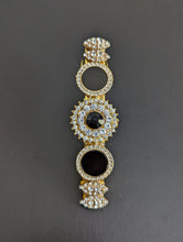 Load image into Gallery viewer, Vintage Style Black and Crystal Rhinestone Barrette, Elegant Rhinestone Barrettes for Women