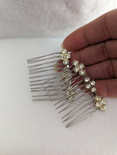 Load image into Gallery viewer, Silver & Gold Crystal Hair Combs Set for Any Occasion