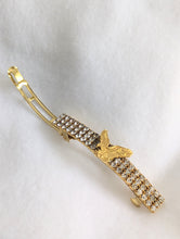 Load image into Gallery viewer, Eagle Barrettes, Gold tone Barrettes for Women, Rhinestone Barrettes, Statement Pieces, Hair Jewelry for Her,