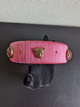 Load image into Gallery viewer, Elegant Pink Embellished Women Headband, Wide Woven Headbands, Golden Leopard Style Headbands