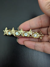 Load image into Gallery viewer, Sparkling Gold- Tone Starfish Barrettes, Elegant Gold Hair Accessories, Hair Jewelry for Her, Rhinestone Barrettes