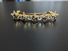 Load image into Gallery viewer, Sparkling Gold- Tone Starfish Barrettes, Elegant Gold Hair Accessories, Hair Jewelry for Her, Rhinestone Barrettes