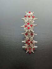 Load image into Gallery viewer, Silver Snowflake Barrettes for Her, Holiday Barrettes, Winter Barrettes, Snowflake Hair Accessories