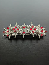 Load image into Gallery viewer, Silver Snowflake Barrettes for Her, Holiday Barrettes, Winter Barrettes, Snowflake Hair Accessories