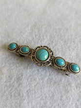 Load image into Gallery viewer, Turquoise Hair Barrettes, Boho Turquoise Hair Barrettes, Western Hair Clips, Cowgirl Hair Clips, Decorative Women Barrettes