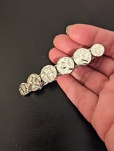Load image into Gallery viewer, Silver Metal Hair Barrette for Her, Casual Hair Accessories