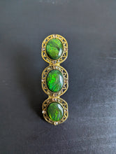 Load image into Gallery viewer, Vintage Style Emerald Gemstone Hair Barrette, Antique Style Green Hair Clip