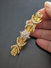 Load image into Gallery viewer, Nautica Anchors Barrette, Clear Rhinestone Barrette, Clear & Gold Clips, Clips for Her,