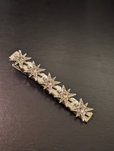 Load image into Gallery viewer, Rhinestone Alligator Hair Clip, Silver Hair Clips, Silver Star Clips