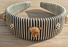 Load image into Gallery viewer, Designer Black and White Headband, Sleek Safari Black & White Headband, Zebra Stripes Headband, Trendy Headbands for Her