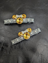 Load image into Gallery viewer, Yellow Mouse Ears Barrette Set for Little Girls, Children Rhinestone Hair Accessories