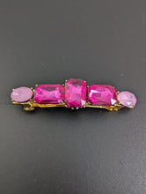 Load image into Gallery viewer, Hot Pink Rhinestone Hair Barrette, Pink Hair Clips for Women
