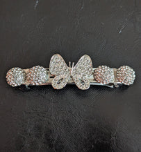 Load image into Gallery viewer, Elegant Clear Rhinestone Butterfly Barrette for Any Occasion.