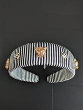 Load image into Gallery viewer, Designer Black and White Headband, Sleek Safari Black & White Headband, Zebra Stripes Headband, Trendy Headbands for Her