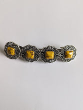 Load image into Gallery viewer, Yellow Bohemian Style Hair Barrettes for Her, Southwestern Hair Clips, Cowgirl Hair Accessories, Texas Girl Barrettes, County Girl Barrette