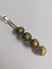 Load image into Gallery viewer, Yellow Bohemian Style Hair Barrettes for Her, Southwestern Hair Clips, Cowgirl Hair Accessories, Texas Girl Barrettes, County Girl Barrette