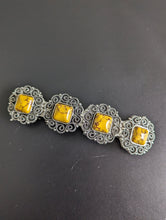 Load image into Gallery viewer, Yellow Bohemian Style Hair Barrettes for Her, Southwestern Hair Clips, Cowgirl Hair Accessories, Texas Girl Barrettes, County Girl Barrette