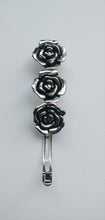 Load image into Gallery viewer, Silver Rose Barrette, Large Rose Hair Clip for women,
