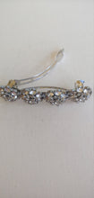 Load image into Gallery viewer, Silver Layered Rhinestone Hair Barrette
