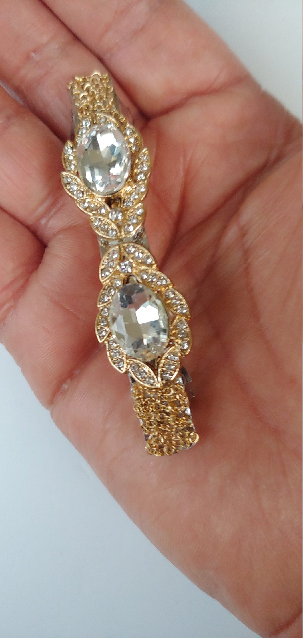 Crystal Rhinestone Hair Barrette, Vintage Style Barrettes, Classic Barrettes for Mothers