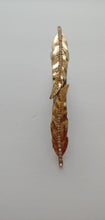 Load image into Gallery viewer, Feather Rhinestone Barrettes, Gold -Tone Barrettes, Feather  Hair Accessory
