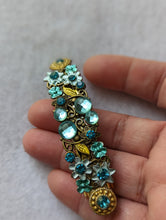 Load image into Gallery viewer, Aquamarine Floral Barrette, Aquamarine Hair Clips, Blue Flowers Barrettes, Vintage Style Barrette, Barrettes for Mother&#39;s Day,

