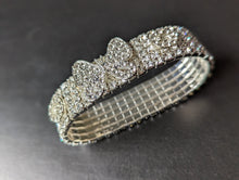 Load image into Gallery viewer, Silver Stretchy Bracelet, OSFA Silver Bracelet, Stretchy Bracelet, Sparkling Jewelry, Crystal Butterfly, Rhinestone Bracelet for Women
