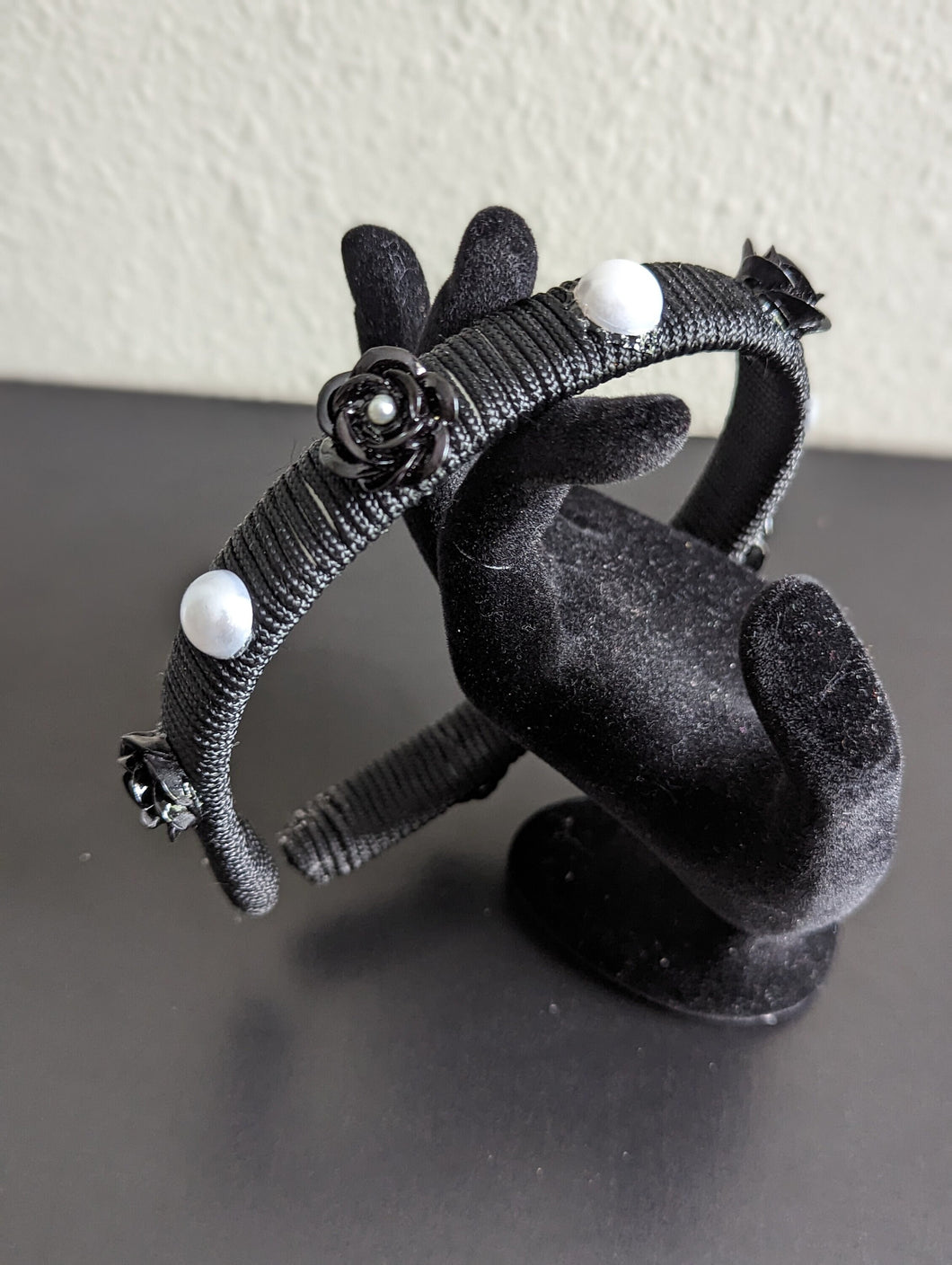 Black Flower Headband for Girls, Elegant Black Headband for Girls, School Heads for Little Girls, Fashionable Headband for Kids