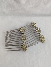 Load image into Gallery viewer, Silver &amp; Gold Crystal Hair  Combs Set for Any Occasion
