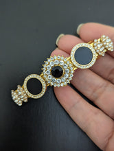 Load image into Gallery viewer, Vintage Style Black and Crystal Rhinestone Barrette, Elegant Rhinestone Barrettes for Women
