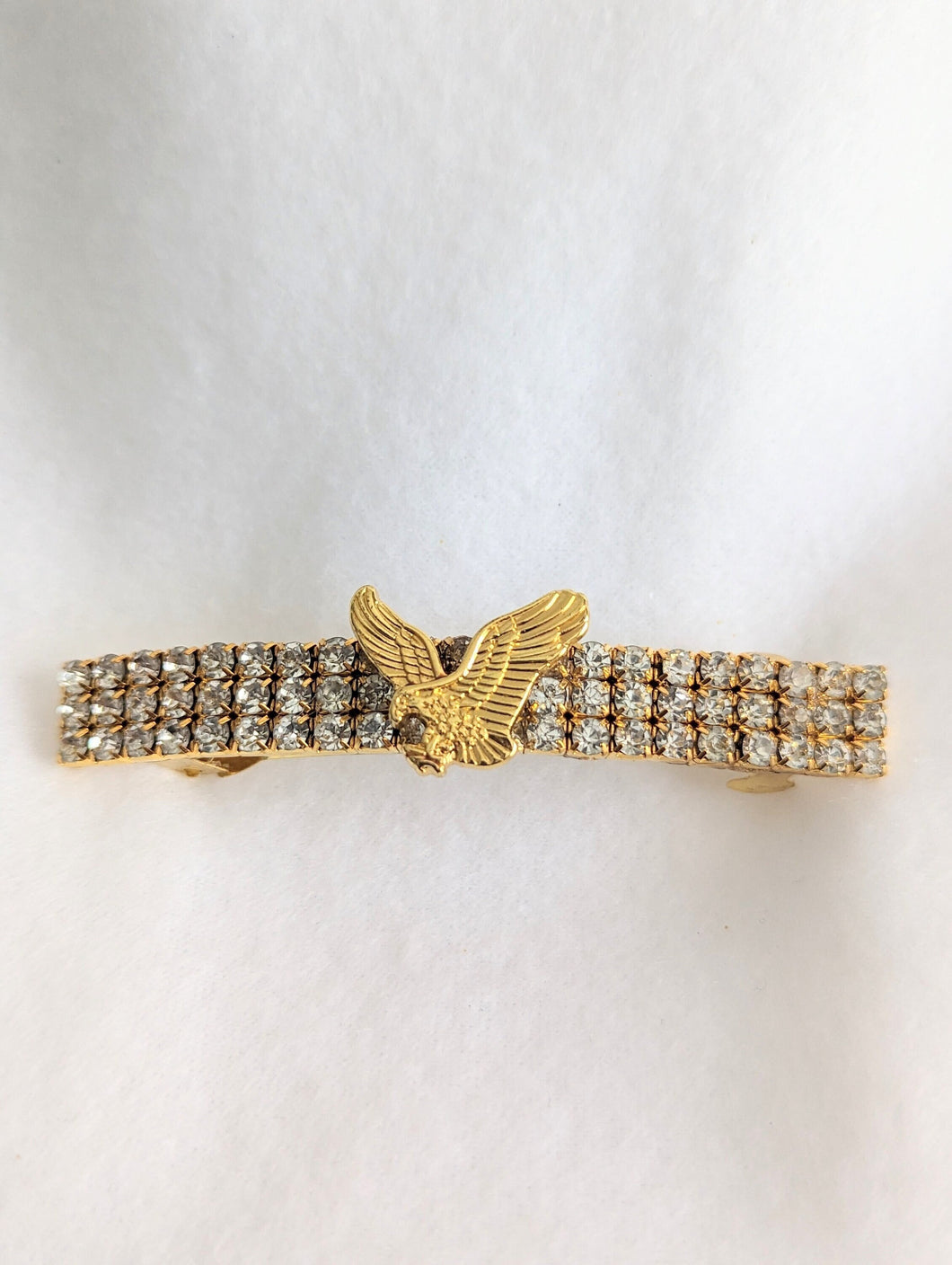 Eagle Barrettes, Gold tone Barrettes for Women, Rhinestone Barrettes, Statement Pieces, Hair Jewelry for Her,