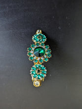 Load image into Gallery viewer, Elegant Emerald Gemstone Hair Barrette for Women, Formal Hair Barrette, Green Hair Accessories
