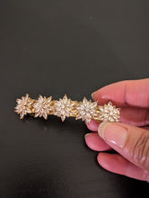 Load image into Gallery viewer, Crystal Flower Barrettes
