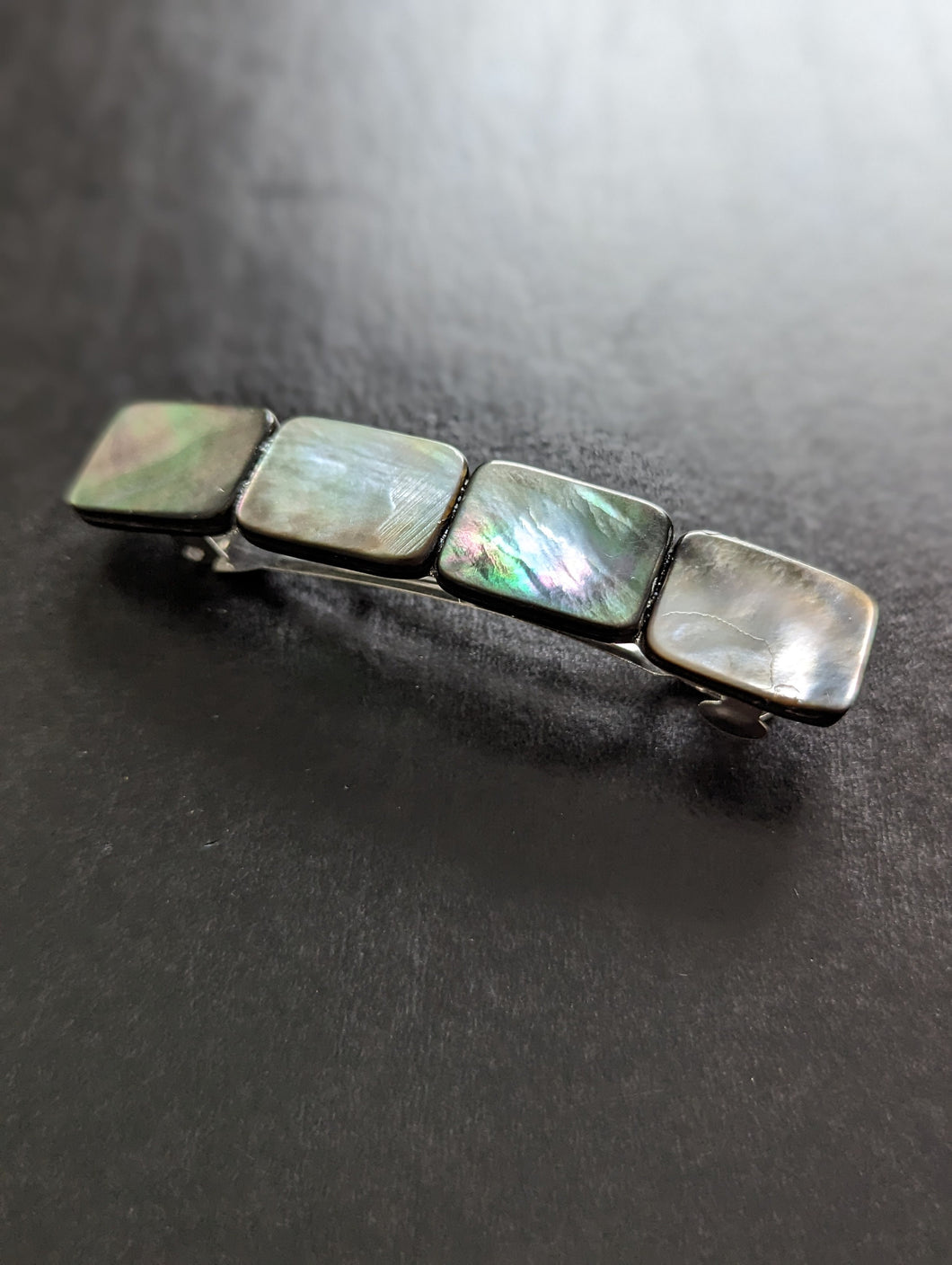 Gray Nature Shell Barrette