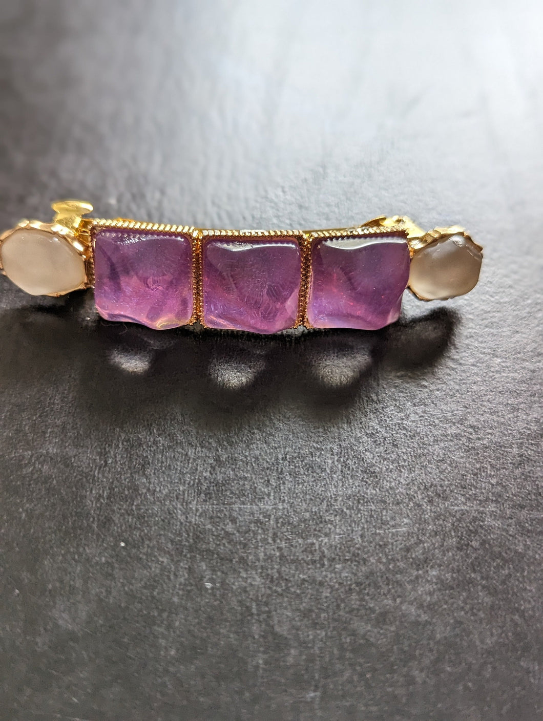 Purple Hair Barrette for Her, Purple Hair Clips, Beaded Barrettes, Trendy Hair Accessories