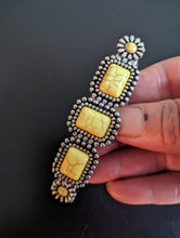 Load image into Gallery viewer, Yellow Hair Barrettes, Boho Hair Barrettes, Southwestern Hair Clips, Cowgirl Hair Clips,
